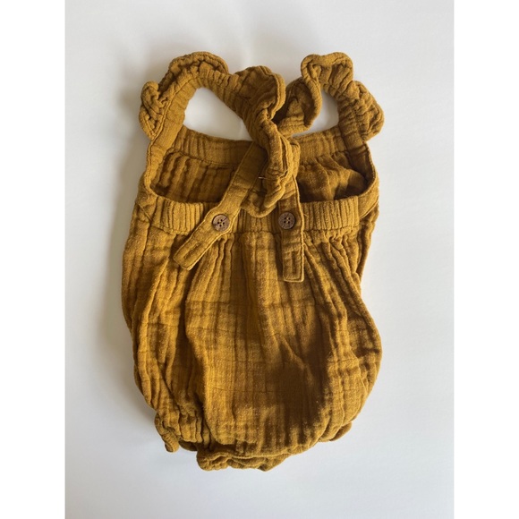 City Mouse Cross-back Muslin Romper/Bubble - Picture 2 of 3